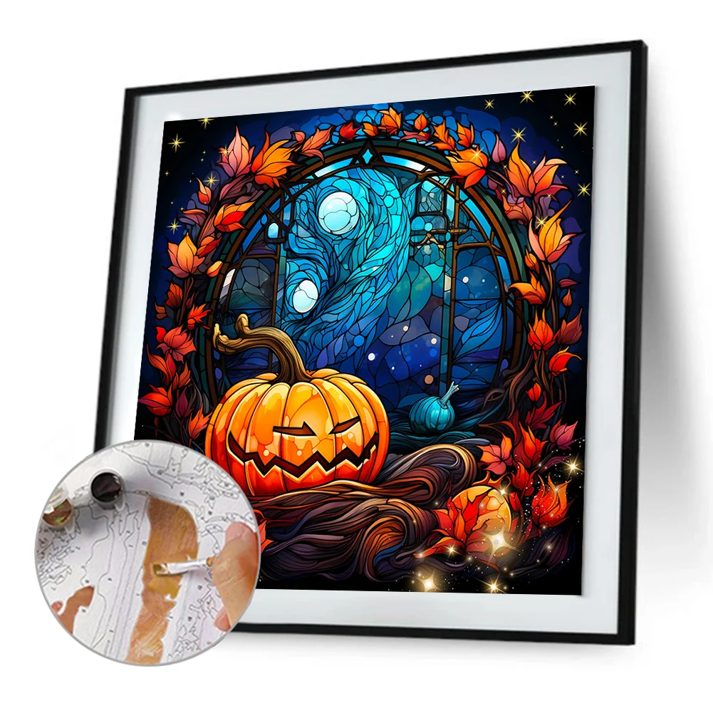 DIY Paint By Number 40*40cm - Square Glass Painting