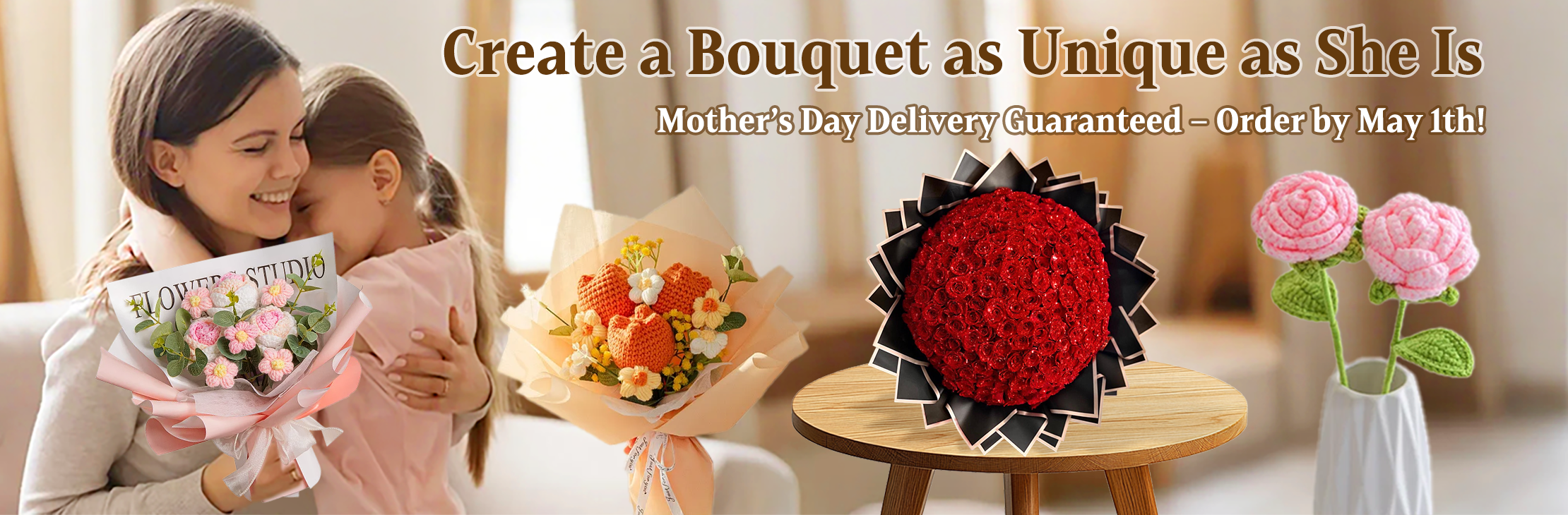 💐Mother's Day Knitted Bouquet💐