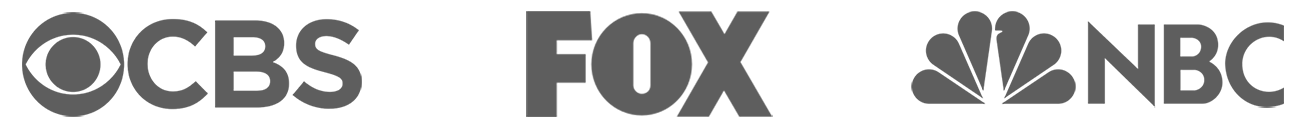 CBS, FOX, NBC Logos