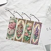 (US Local)4Pcs Vintage Flowers DIY Diamond Painting Bookmark Craft Kit