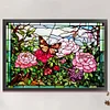 >SALE<Full Embroidery Cotton Thread 11CT Printed Stain Glass Rose Cross Stitch 60x40cm