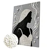 DIY Pearl Painting Girl with Frame for Home Wall Decor(30x40cm)