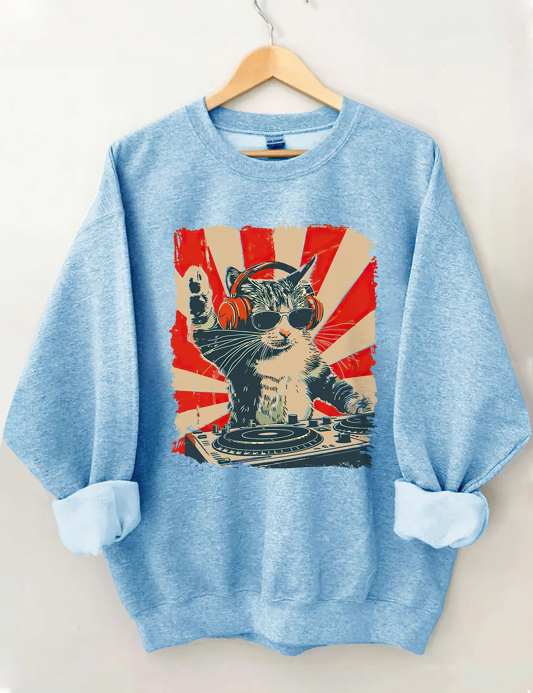 Cool DJ Cat Sweatshirt