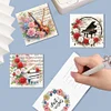 (US Local)6PCS DIY Piano Flower Diamond Art Greeting Cards Congratulations Cards & Gifts