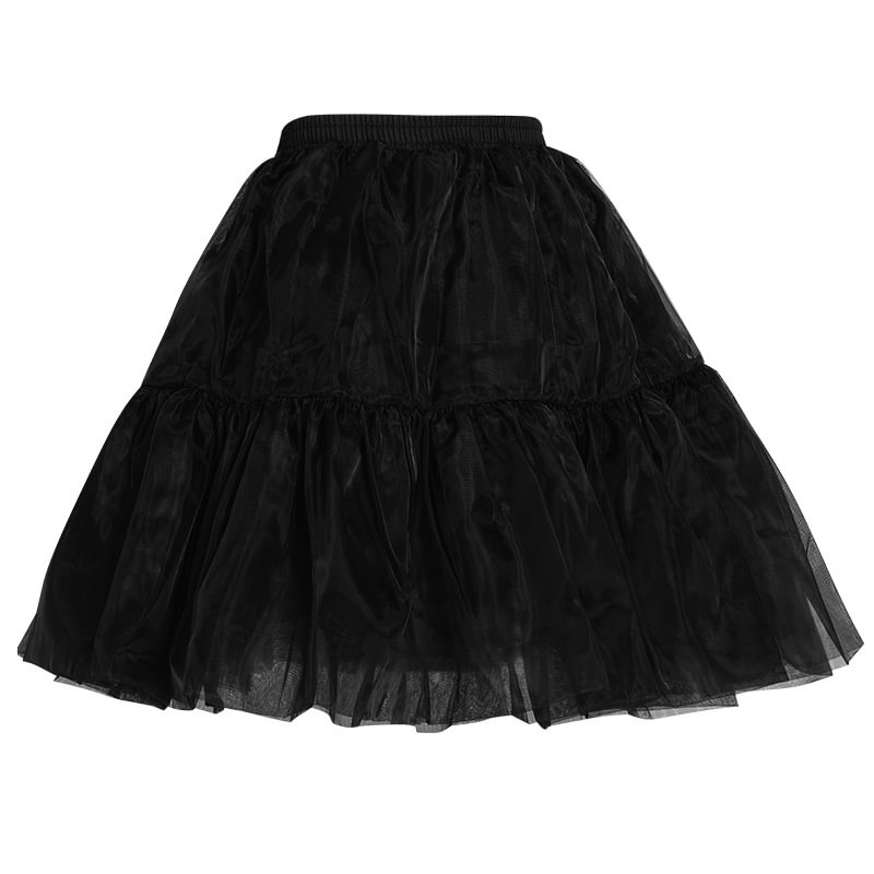 Black Mini Skirt Gothic Organza Petticoat  Novameme