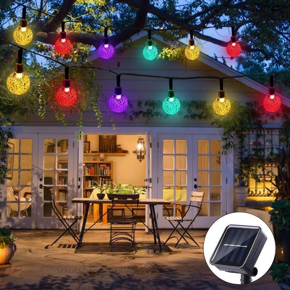 30 LED Solar Bubble Beads Patio String Lights