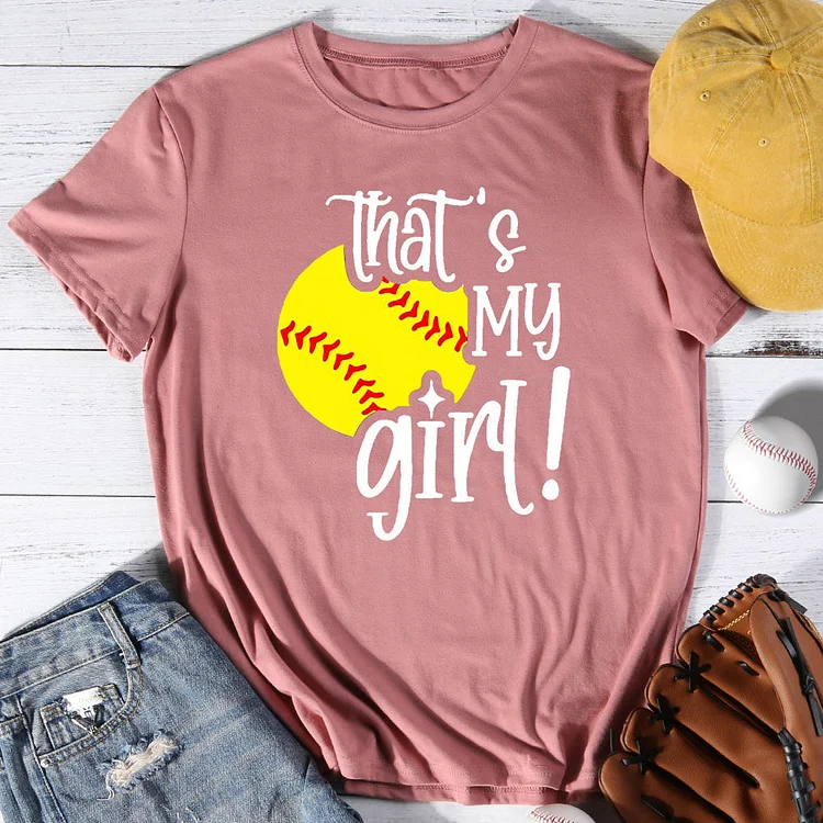 AL™ That's My Girl Softball T-shirt Tee -013360-Annaletters