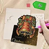 6pcs DIY Christmas Atmosphere 3D standing Diamond Painting Greeting Card