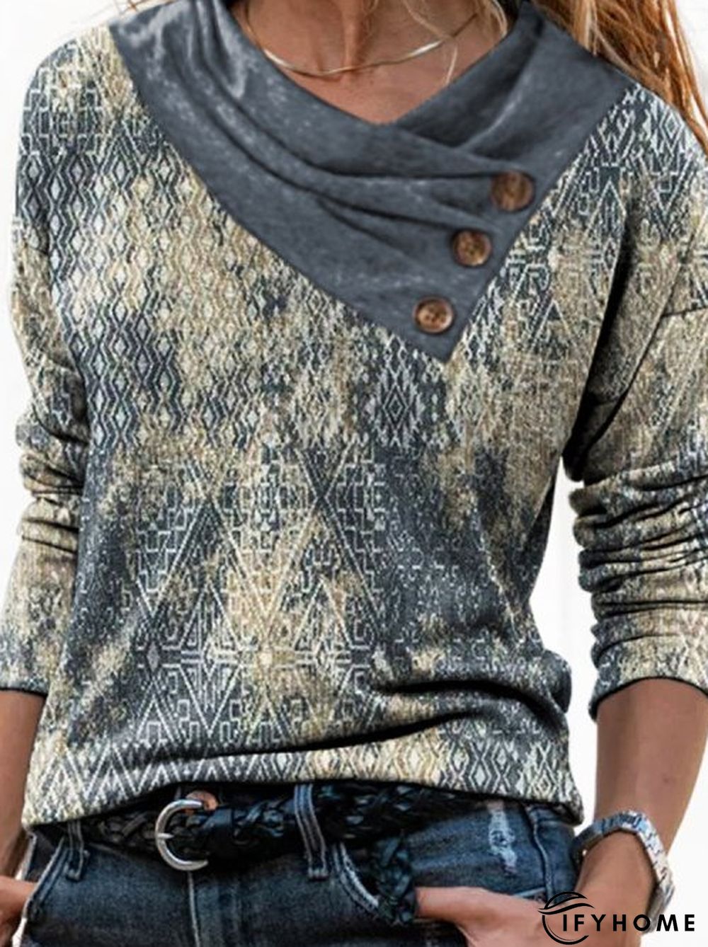 Off Shoulder V Neck Loose Casual Top | IFYHOME