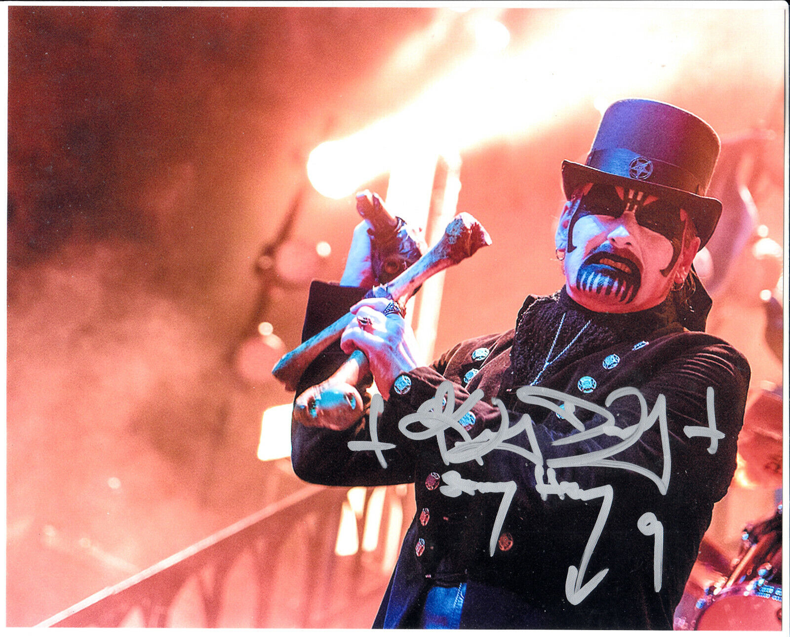 King Diamond Metal Danish Rock Musician Signed Autograph 8