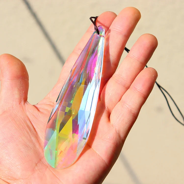 Crystals Prism Rainbow Maker Hanging Light Catcher Pendant Craft Decor (D)