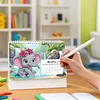 Animal 2027 DIY Paper Diamond Painting Calendar Set Special Shaped Drill Monthly Flip Tabletop Calendar Kit Handmade for Adults Beginners Gift Home Office Decor