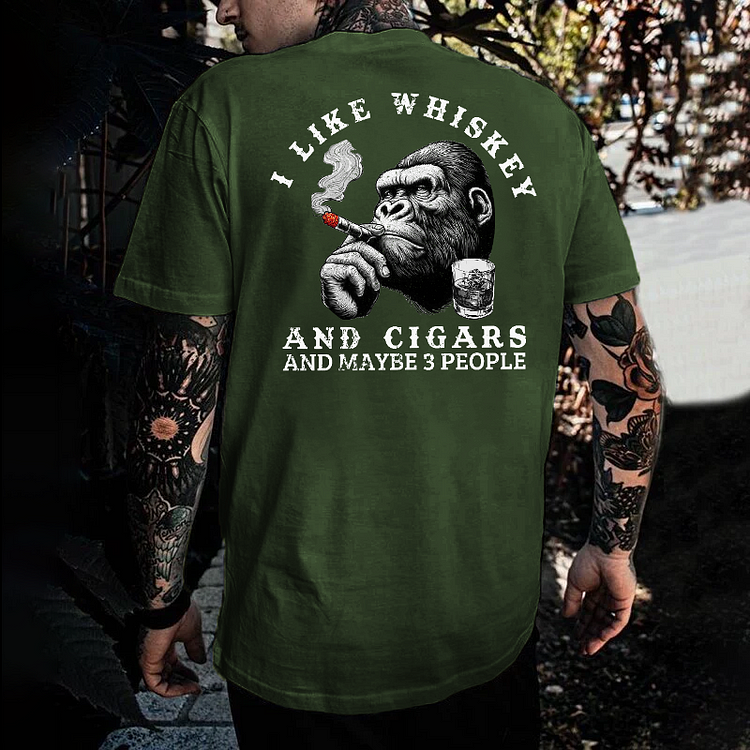 I Like Whiskey And Cigars And Maybe 3 People T-shirt