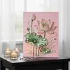 Pink Lotus DIY Perlen-Malset f&uuml;r Wanddekoration f&uuml;r Erwachsene 40x50 cm mit Rahmen