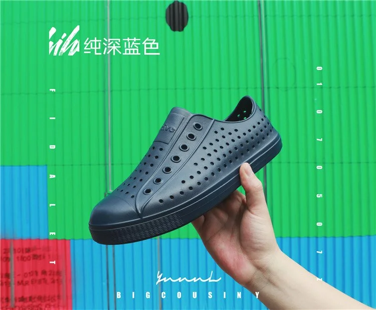 Miaoguan 2021 Children Nativ Jelly Shoes Summer Croc Shoes Scarpe Kids Garden Shoes Beach Hollow Mules Clogs Candy Color Sandals