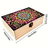 5D DIY Diamond Painting Handmade Wood Storage Box Crystal Storage Case (Mandala)