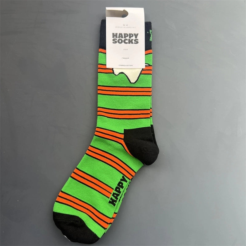 Women’s Vacation Minimalist Polka Dots Cotton Crew Socks A Pair