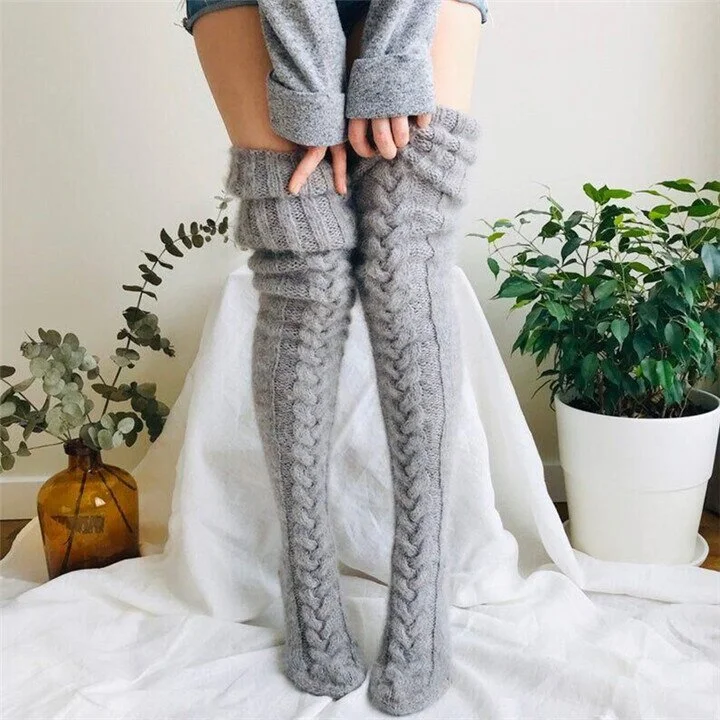 Warm Over Knee Extra Long Knitted Socks (Christmas Sale 45% OFF )