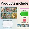 6PCS Diamond Painting Girl Greeting Cards Postcards with Envelopes
