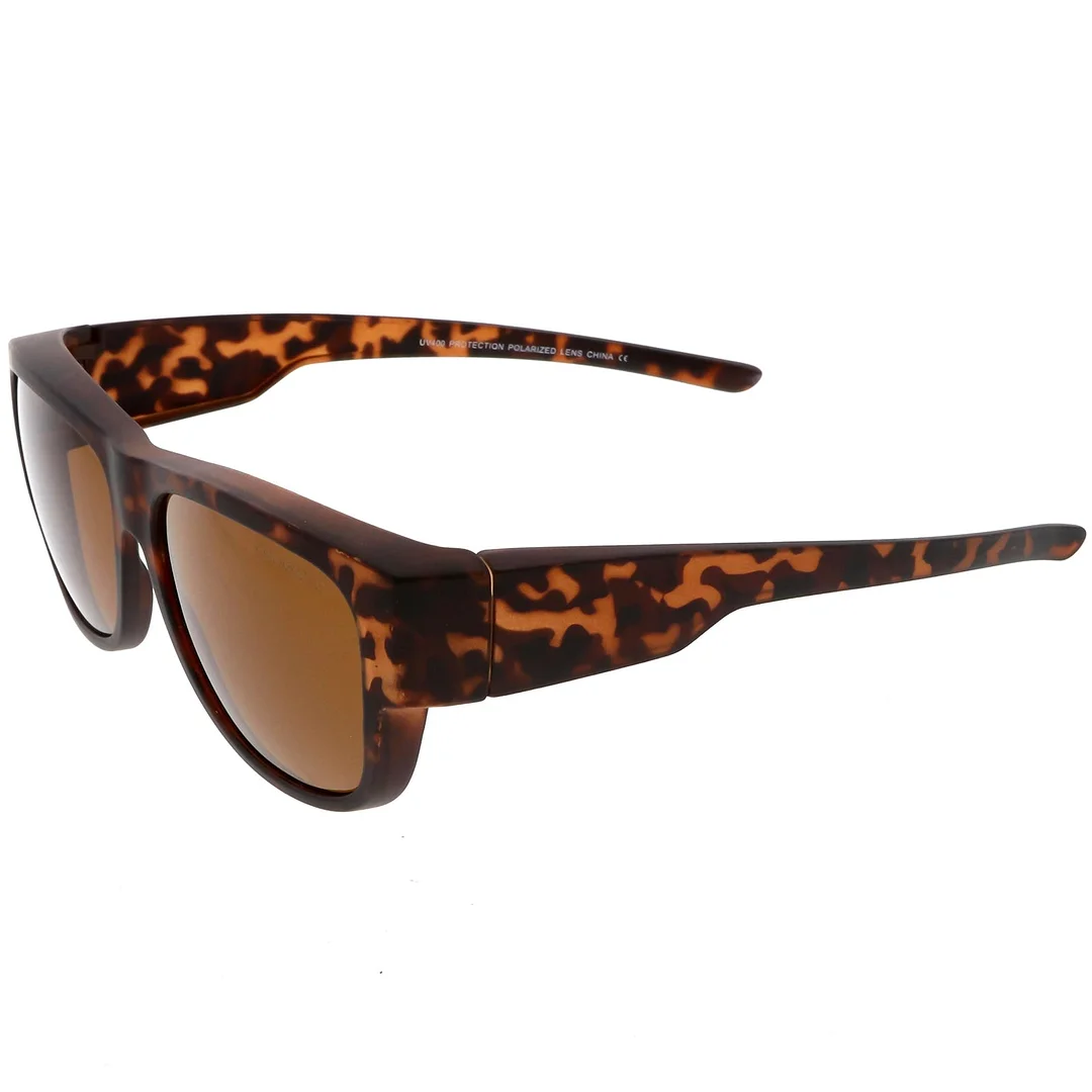 Square  Lens Thick Horn Rimmed glasses With Wide Arms 57mm