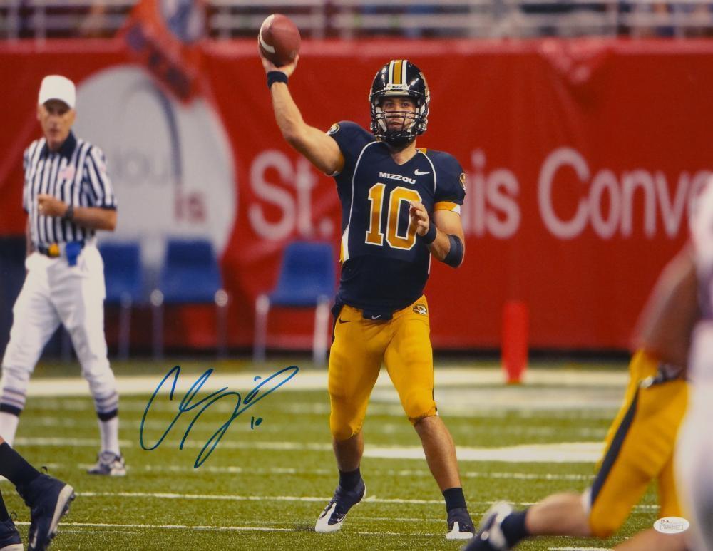 Chase Daniel Autographed Missouri Tigers 16x20 About To Pass Photo Poster painting- JSA W Auth