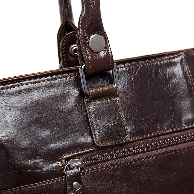 Retro Style Multi-Pocket Detachable Sling Strap 15.6 Inch Laptop Business Bag