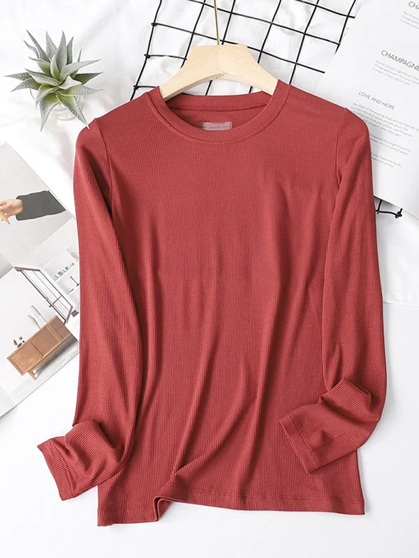 Comfortable Long Sleeve Modal T-Shirt Tops