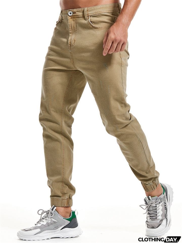 Men's Fashion Comfy Ankle Banded Jeans