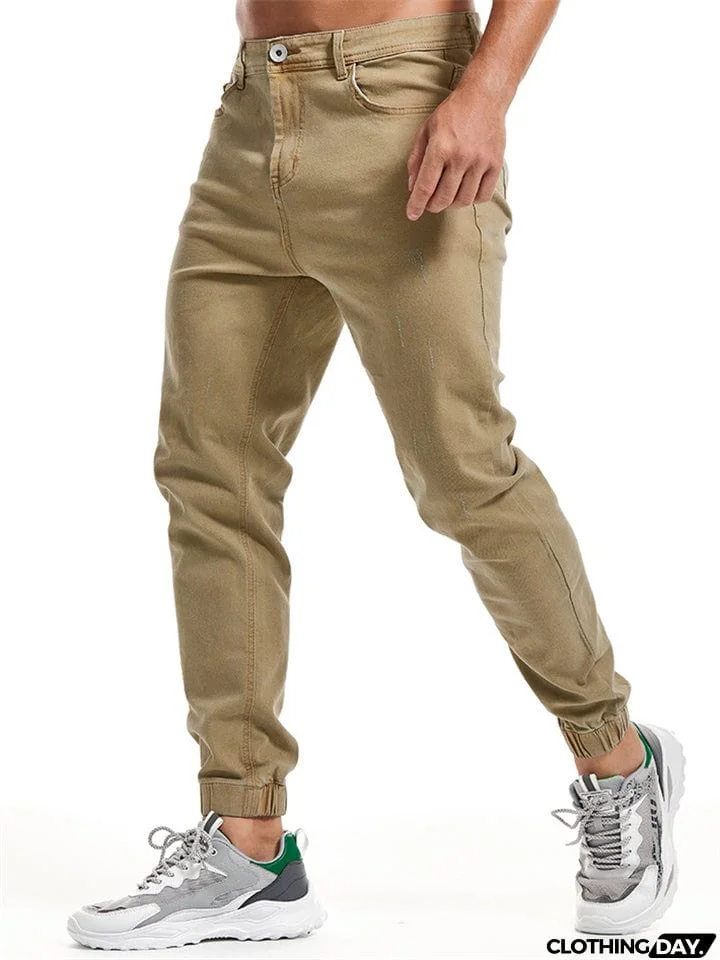 Men's Fashion Comfy Ankle Banded Jeans
