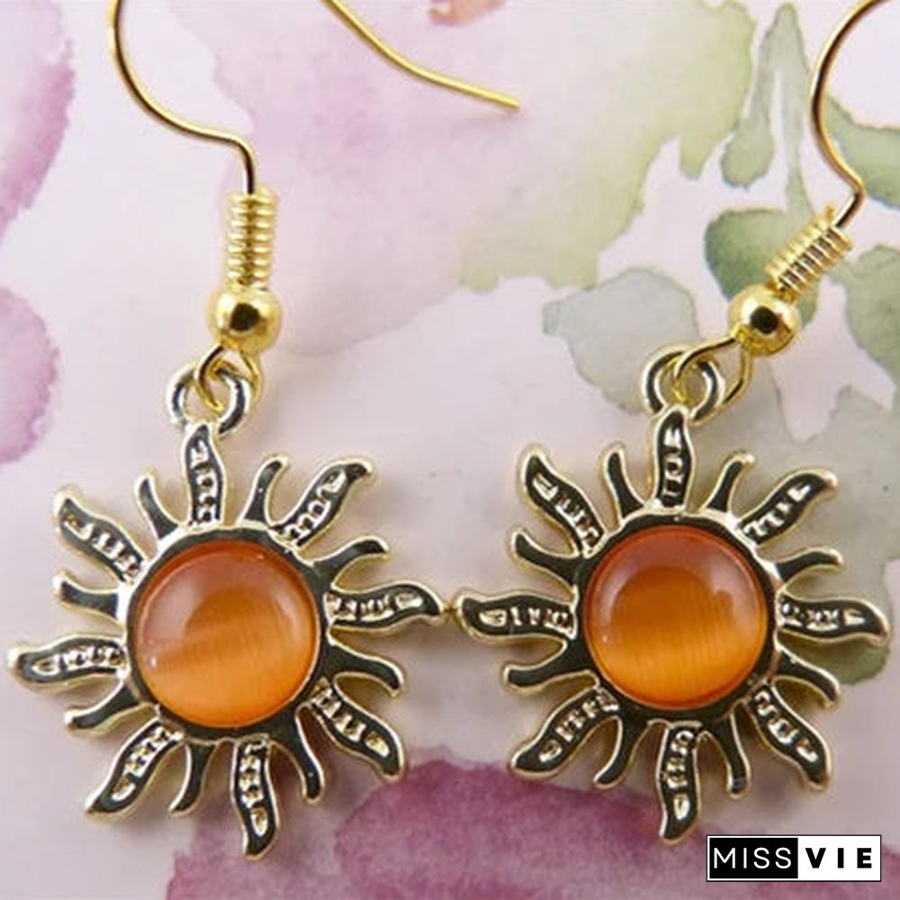 PLATED SUN EARRINGS
