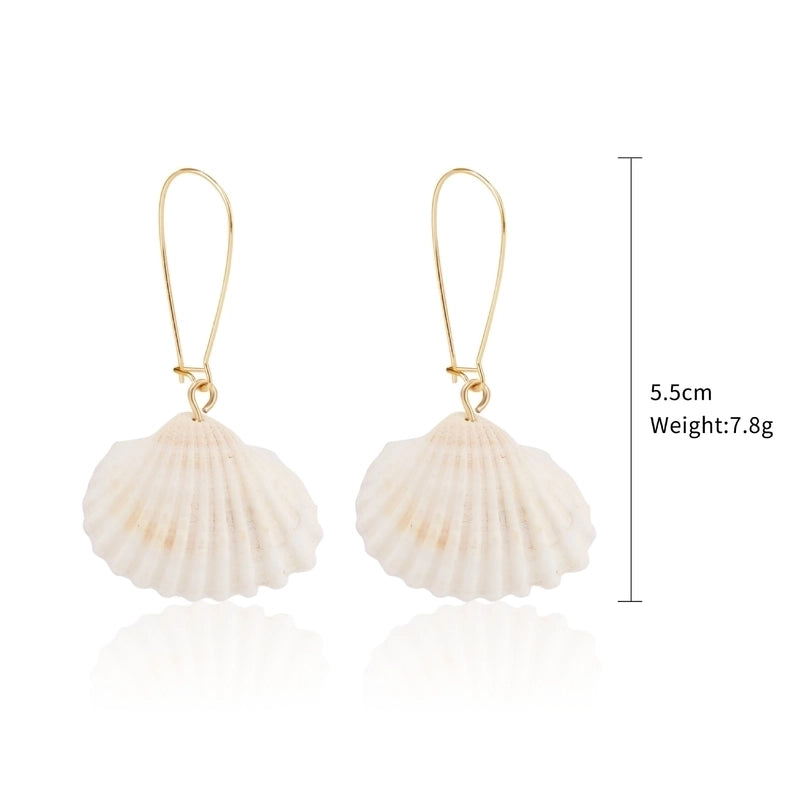 Fashion Shell Shell Inlaid Shell Artificial Pearls Women’s Earrings 1 Pair