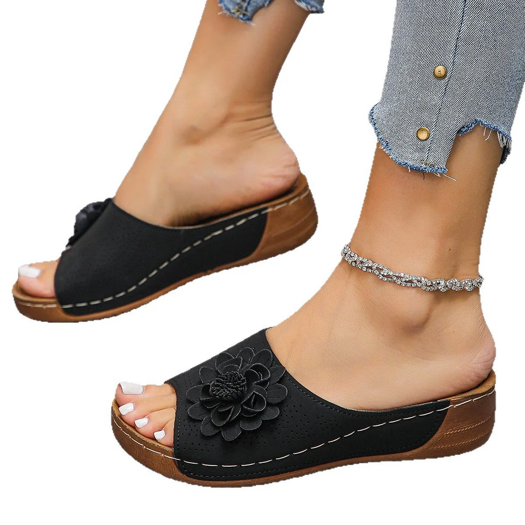 Yyvonne Spring And Summer New Slope And Toe Wearing Slippers Women Cool Drag Large Size Women's Shoes