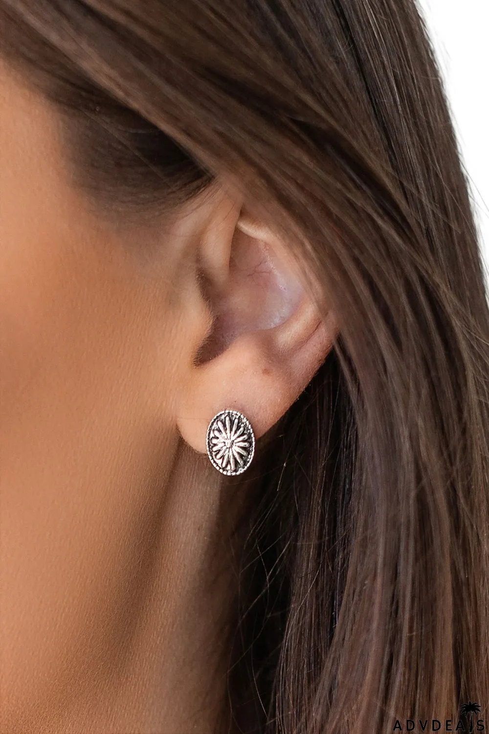 Green Three-piece Turquoise Stud Earrings Set