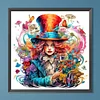 Diamond Painting-DIY Full Round Drill Mad Hatter Alice(40*40 CM)