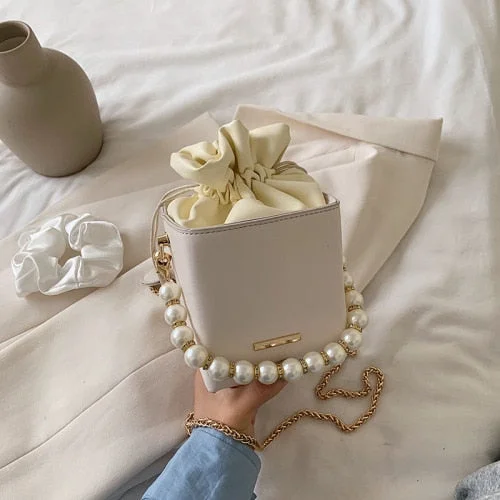 Box Shape PU Leather Crossbody Bags For Women 2022 Drawstring Kawaii Shoulder Handbags Female Summer Long Belt Cross Body Bag