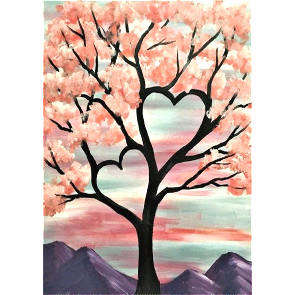 

40*30CM - Love Tree - Round Drill Diamond Painting, 501 Original