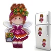 Tulips DIY Cross Stitch Kit 14CT Thread Art Needlework Fridge Magnets 7x11cm tapestrymarket