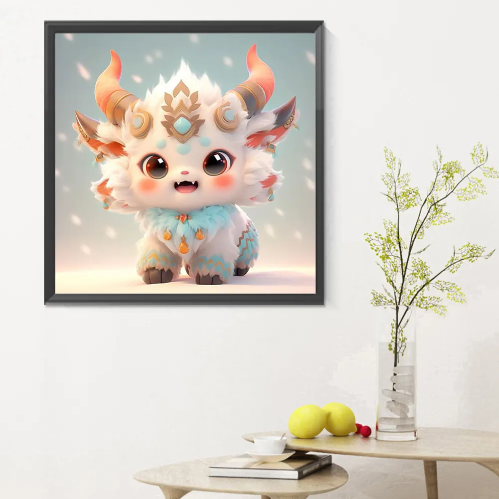 Full Round Diamond Painting 30*30cm - Cute Nian Beast