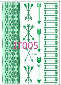 Sdrawing new 1 pc Glow in the Dark Luminous Flash Tattoo Sticker skeleton gold metal Waterproof Tattoo fluorescent noctilucent night