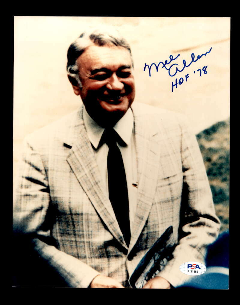 Mel Allen HOF 78 PSA DNA Coa Hand Signed 8x10 Photo Poster painting Autograph