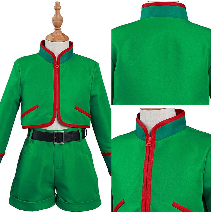 Hunter x Hunter Kids Children Top Pants Outfit Gon Freecss Halloween Carnival Suit Cosplay Costume