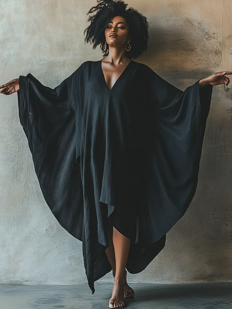 Midnight Loom Ikat Kaftan