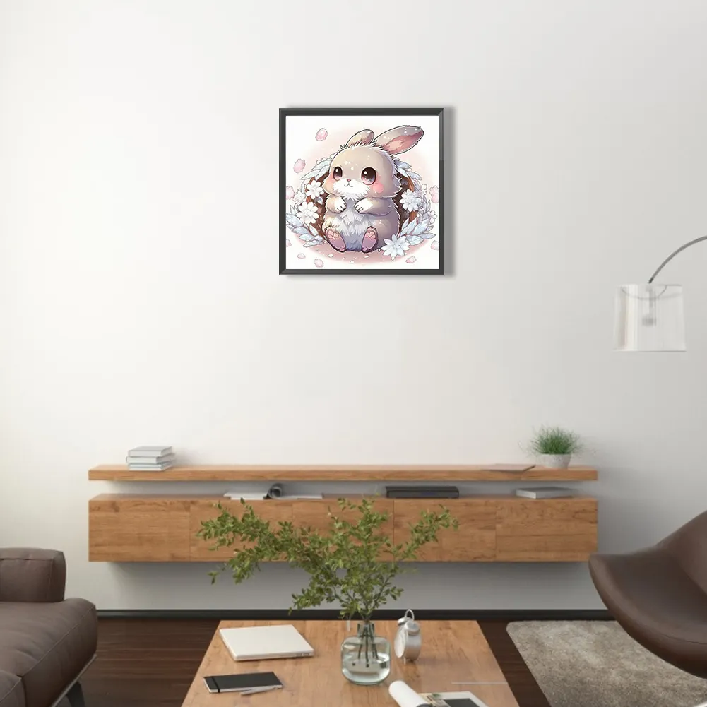 Full Round Diamond Painting 30*30cm - Rabbit
