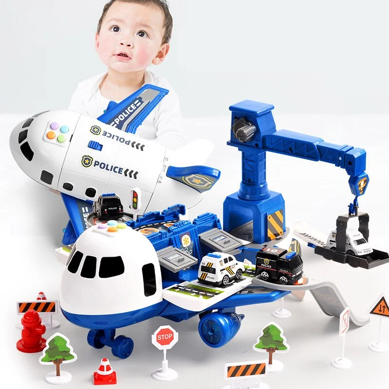 Extra Large Airplane Vehicle Play Sets | Police, Construction or Fireman Toys