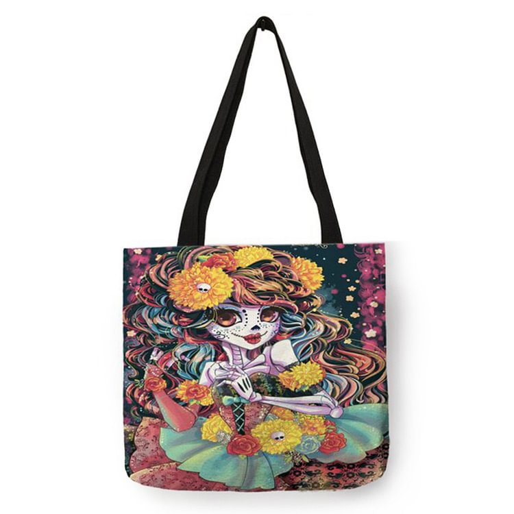 Skull Princess - Linen Tote Bag