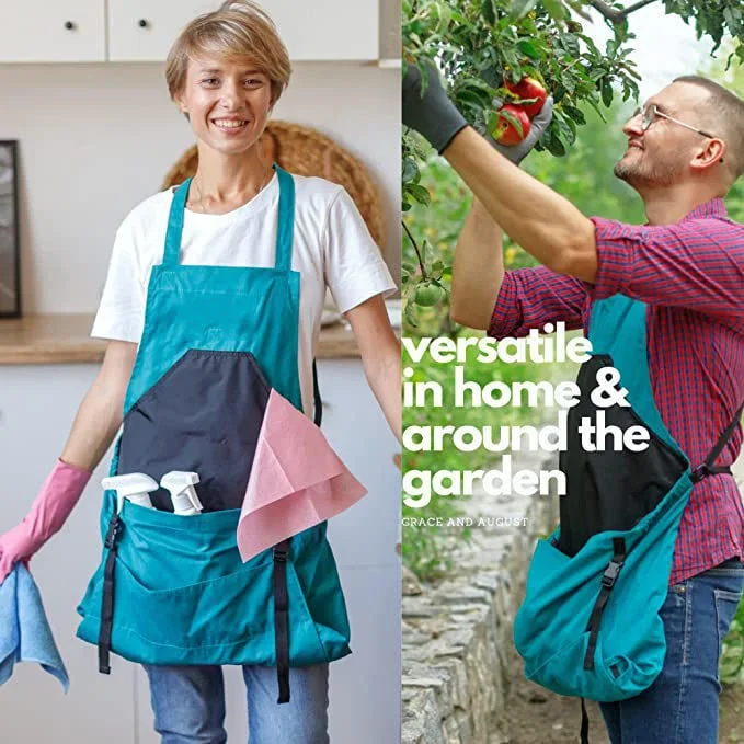 💖Mother's Day Hot Sale 49%OFF🌺Cross Back Gardening Apron With Deep Kangaroo Release Pockets