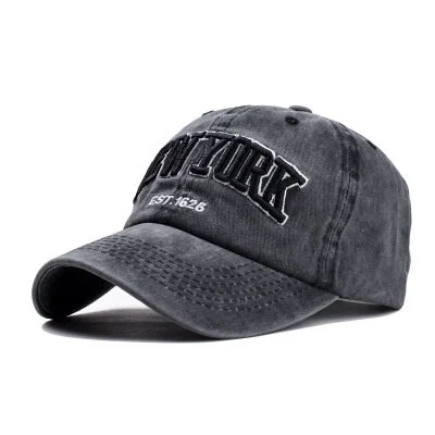 oZyc Sand washed 100% cotton baseball cap hat for women men vintage dad hat NEW YORK embroidery letter outdoor sports caps