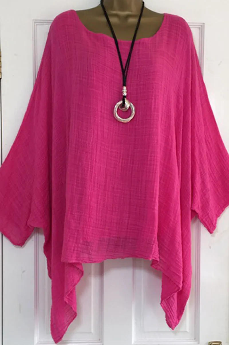 Brownm Fresh And Sweet Long Sleeve Top Loose-fitting Batwing T-shirt