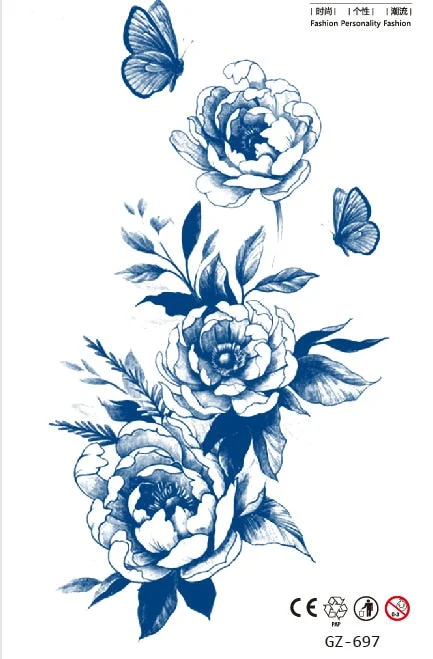 Temporary Tattoo Stickers Love Creative Geometry Totem Juice Ink Lasting Waterproof Sexy Girl Arm Face Neck Realistic Fake Tatoo