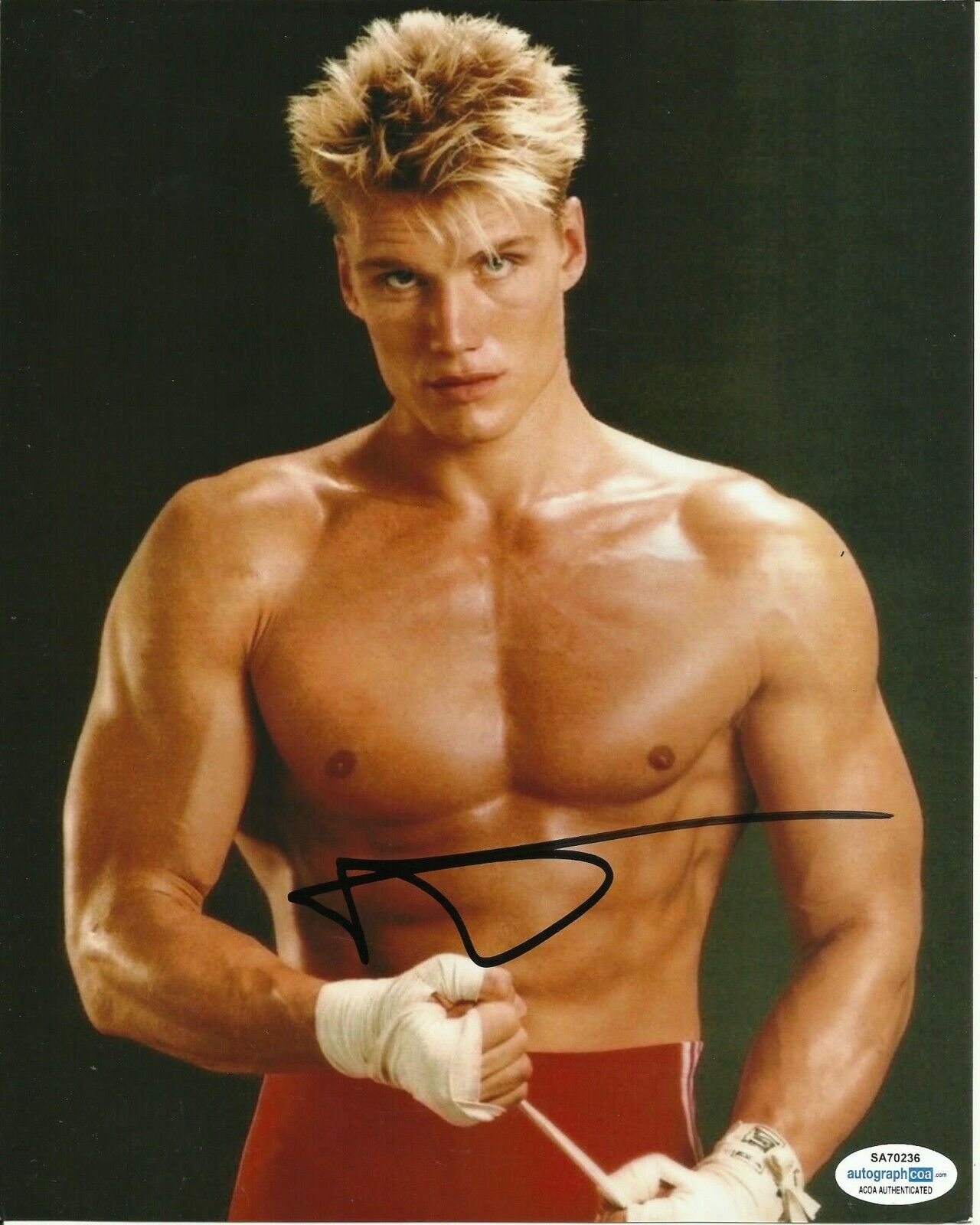 DOLPH LUNDGREN SIGNED ROCKY Photo Poster painting UACC REG 242 (2) ALSO ACOA CERTIFIED